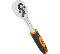 Трещотка реверсивная ISMA с двухкомпонентной резиновой рукояткой 1/4'' (длина 150мм, 24зуб, хромиров. покрытие) -80224(63391) ISMA-80224(63391)