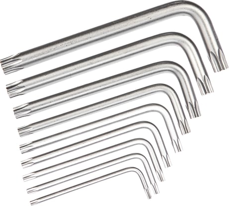 Комплект угловых ключей TORX Jonnesway H07M09S