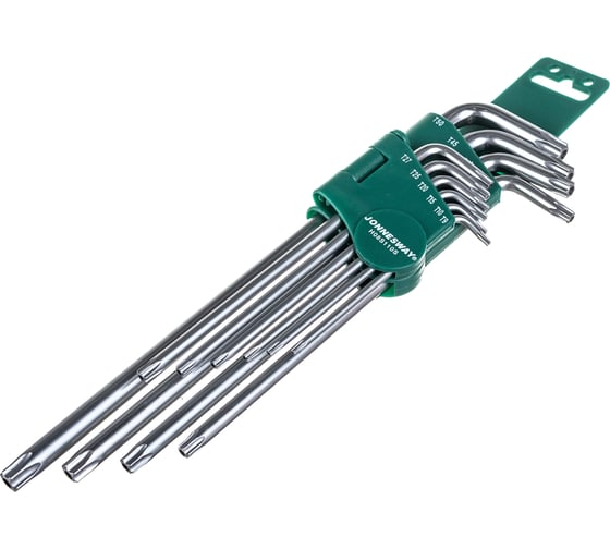 Комплект угловых ключей с центрированным штифтом EXTRA LONG TORX Jonnesway H08S110S