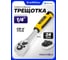 Трещотка реверсивная с двухкомпонентной резиновой рукояткой MEGATOOLS 1/4'' (длина 150мм, 24зуб, хромиров. покрытие)S MT-80224(63400) 2