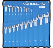 Набор ключей комбинированных NORDBERG 20 шт., планшет тетрон 10220P