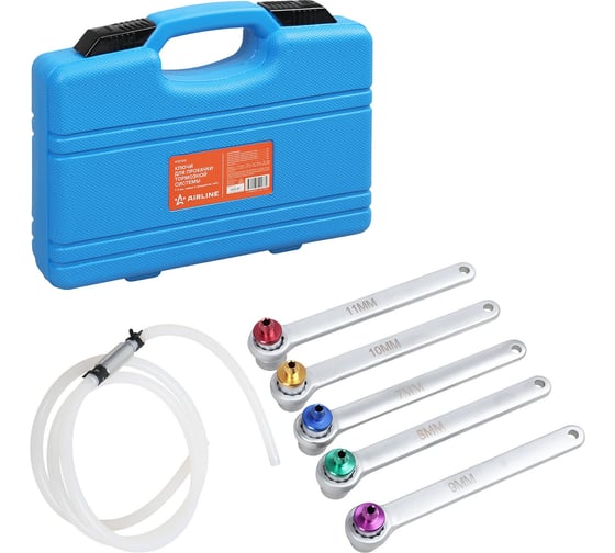 Ключи для прокачки тормозной системы Airline 7-11 мм, набор 6пр., кейс ATBT300 1