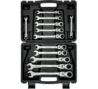 Ключи комбинированные со встроенной трещоткой и шарниром KINGQUEEN 8-22мм 12 12PC202-SH