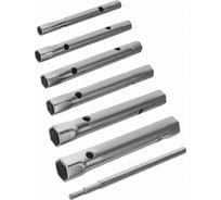 Набор ключей торцевых трубчатых КОБАЛЬТ, 6 шт: 6-19 мм, с воротком, в чехле-скрутке 924-689