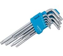 Набор ключей TORX c отверстием Smartbuy 9 шт, длинные TORX: 10, 15, 20, 25, 27, 30, 40, 50 SBT-TSL-9