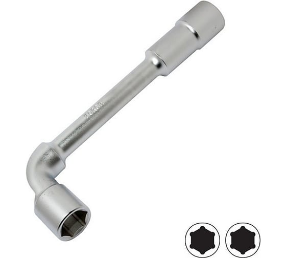 Ключ гаечный 6-ти гранный торцевой FORCE Г-образный 23мм, с отверстием под шпильки 75323 1