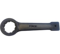 Ключ силовой кованый FORCE c накидной 12-ти гранной петлёй на 90мм и наковаленкой на рукоятке 79390