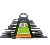 Набор ключей рожковых ISMA 12 предметов ISMA-5122MP Black(66635)