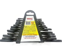 Набор ключей рожковых WMC TOOLS 12 предметов WMC-5122MP Black(66634)