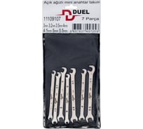 Набор рожковых угловых мини DUEL ключей в блистере 7 предметов, 11109107