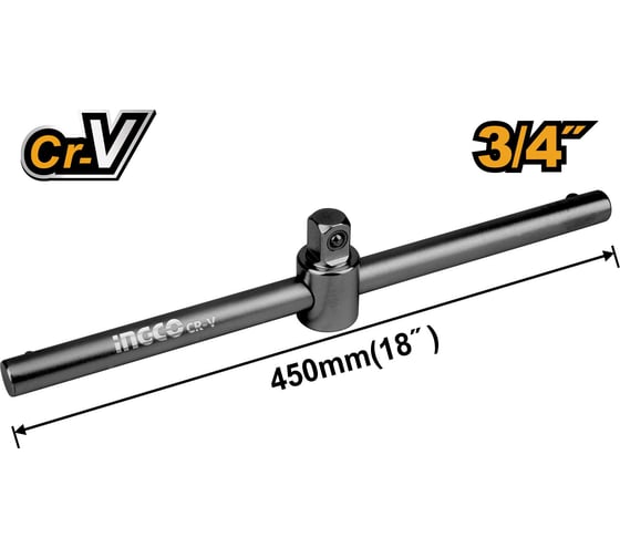 Вороток Т-образный INGCO 3/4 450 мм (2/8) INDUSTRIAL HSTB34181