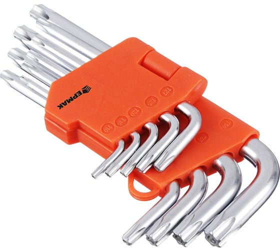 Набор ключей ЕРМАК TORX-профиль 9пр. (50x3мм-125x9мм) 657-023