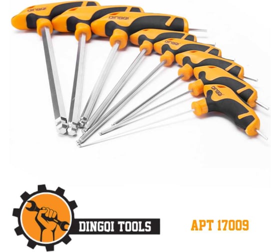 Набор шестигранных ключей DINGQI Hex 8шт. H2.0/H2.5/H3.0/H4.0/H5.0/H6.0/H8.0/H10.0 17009