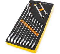 Набор ключей комбинированных трещоточных RUNTEC CrV 8-24 мм в ложементе EVA, 11 предметов RT-WRE11