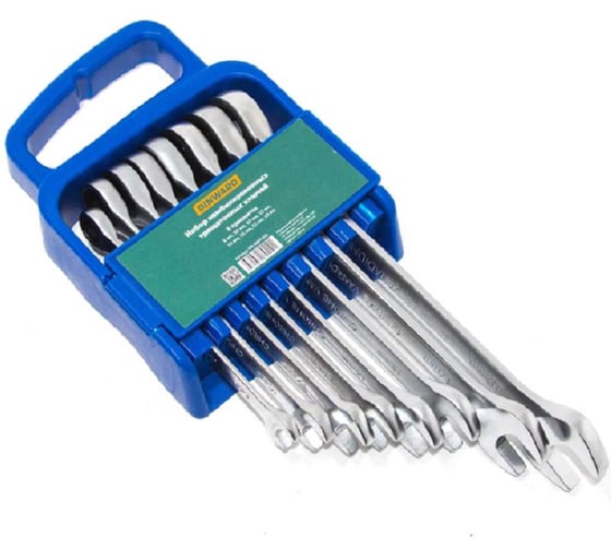 Набор ключей комбинир трещоточных DINWARD 8 шт (8-19мм) пластиковый держатель 746367v