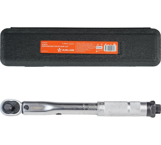 Ключ динамометрический Airline 3/8 5-25Нм, кейс ATBN015
