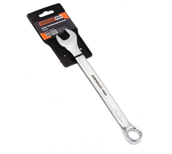 Ключ комбинированный DINWARD 18 мм, CrV, холодный штамп, пластиковый холдер 746070v
