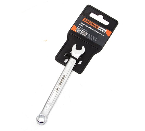 Ключ комбинированный DINWARD * 8 CrV холодн штамп (пласт.холдер) 746085v