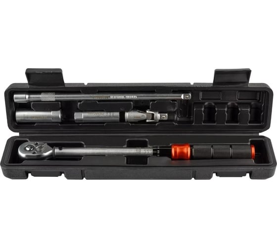 Ключ динамометрический предельный Автоdело 3/8, с набором инструментов, 5-60 Нм, L=380 мм 40358 17472