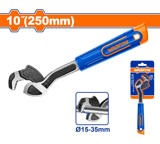 Ключ трубный WadFow самозажимной 250 мм, 15-35 мм 6/48 WPW0A10