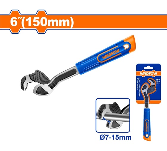 Ключ трубный WadFow самозажимной 150 мм, 7-15 мм 10/120 WPW0A06