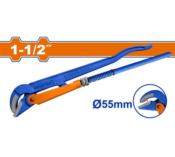 Ключ трубный WadFow рычажный 45 55 мм 16 WPW3115