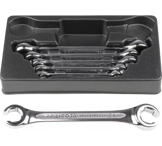 Набор ключей разрезных Licota 6 - 24 мм, в ложементе, 6 предметов ACK-274007
