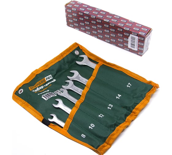 Набор ключей комбинированных DINWARD 6 шт (8-17мм) CrV  в сумке 746361v
