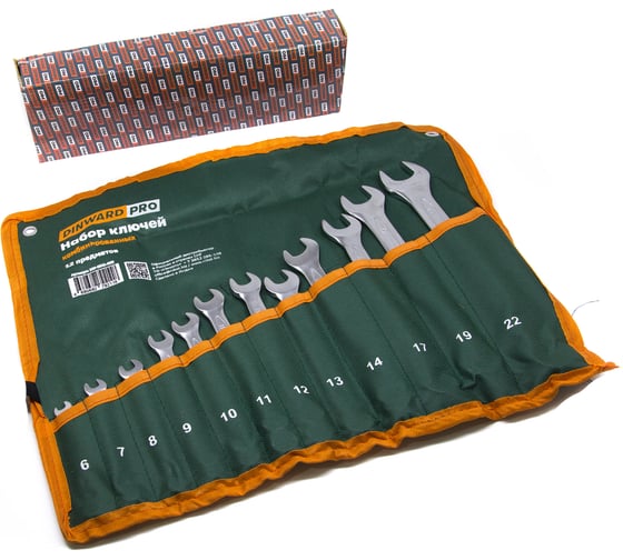 Набор ключей комбинированных DINWARD 12 шт (6-22мм) CrV в сумке 746355v