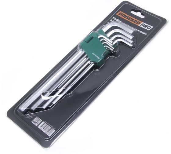 Набор шестигранников DINWARD 9 шт (1,5-10) холдер большой 746371v