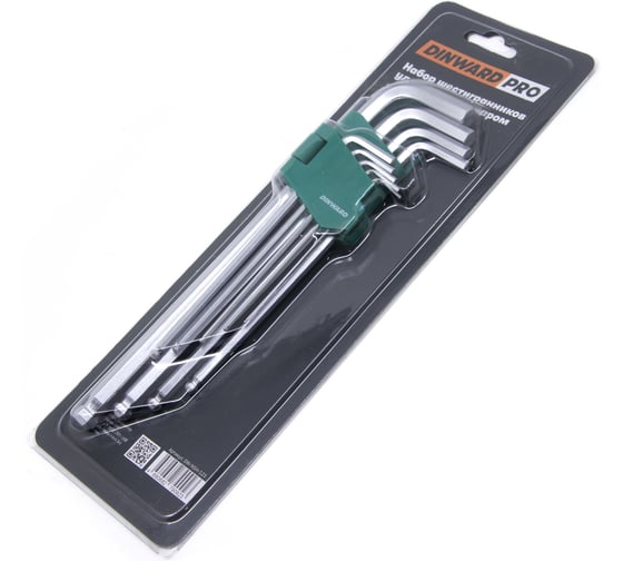 Набор шестигранников DINWARD 9 шт (1,5-10) холдер большой с шаром 746372v