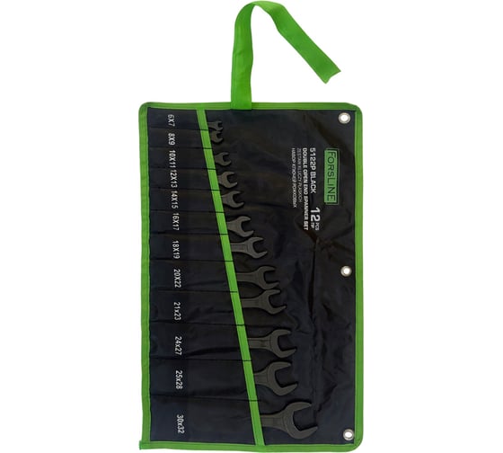 Набор ключей рожковых ForsLine 12 предметов FL-5122P BLACK(67585)