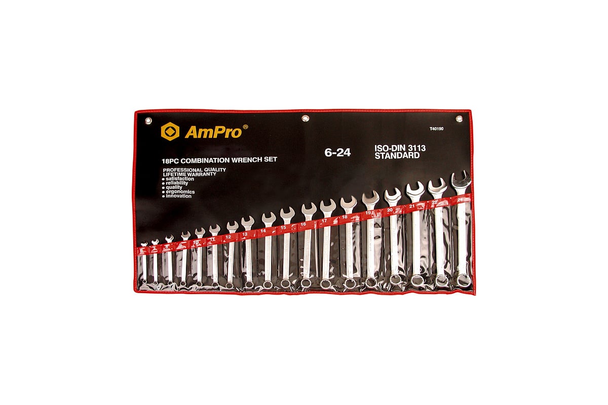  комбинированных дюймовых ключей AmPro 16предметов 1/4-1-1/4 .