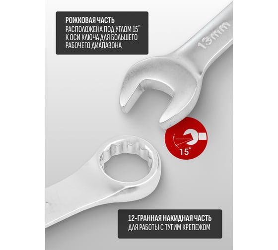 Набор ключей комбинированных Forsage 25 предметов F-5261MP(50703)