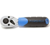 Реверсивная трещотка Forsage короткая с резиновой ручкой 1/4" 15778 F-802219