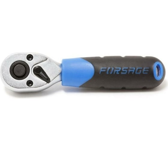 Реверсивная трещотка Forsage короткая с резиновой ручкой 1/4" 15778 F-802219 1