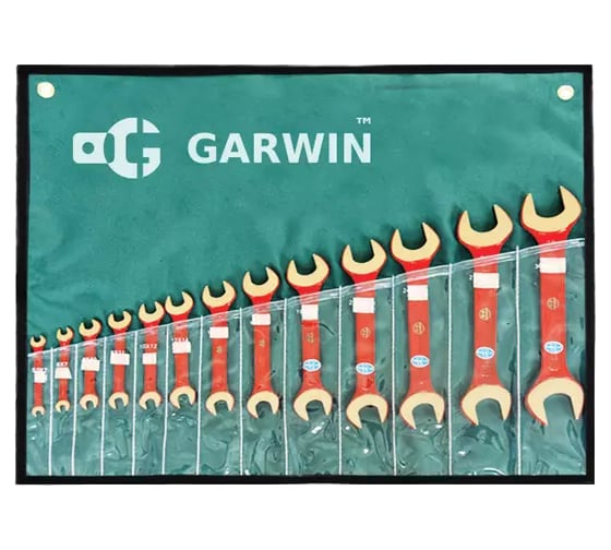 Набор ключей Garwin рожковых искробезопасных 8х10-30х32 мм, 9пр. GSK-0109