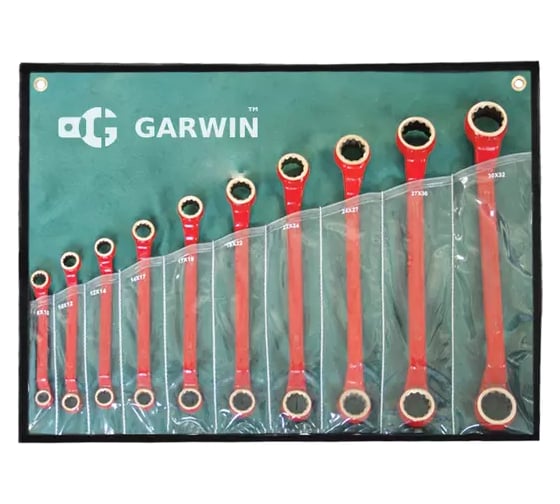 Набор ключей Garwin накидных искробезопасных 8х10-30х32 мм, 10пр. GSK-0310