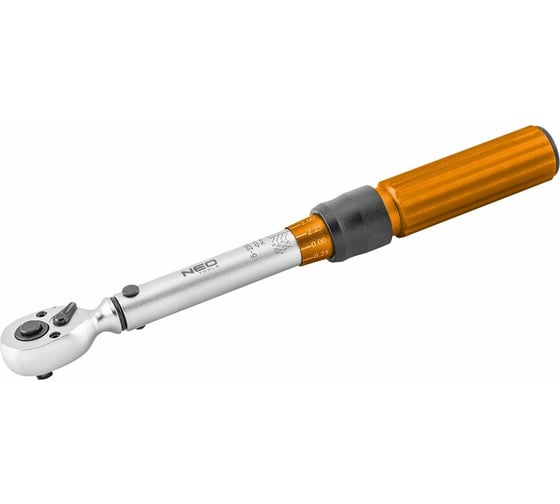 Динамометрический ключ NEO Tools 1/4", 5-25 Нм, набор 21 шт.