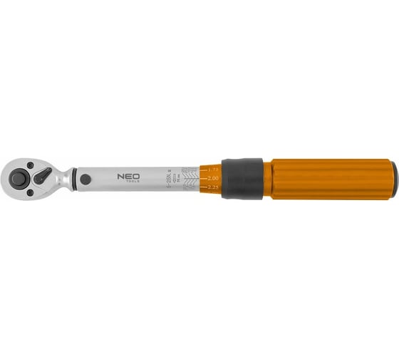 Динамометрический ключ NEO Tools 1/4", 5-25 Нм, набор 21 шт.