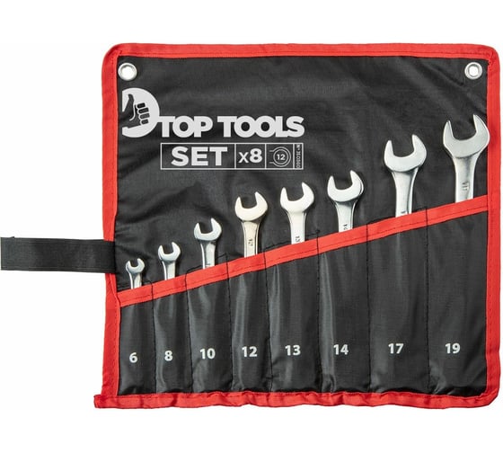 Набор комбинированных ключей Top Tools , 6-19 мм, 8 шт. 35D360