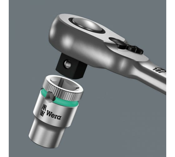 Ключ трещотка WERA 8004 B Zyklop Metal переключение реверса, привод 3/8" WE-004034