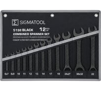 Набор ключей комбинированный 12пр. SIGMATOOL Sigmatool-5198 BLACK(68304)