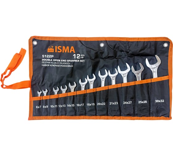 Набор ключей рожковых 12пр. ISMA ISMA-5122P(68171)