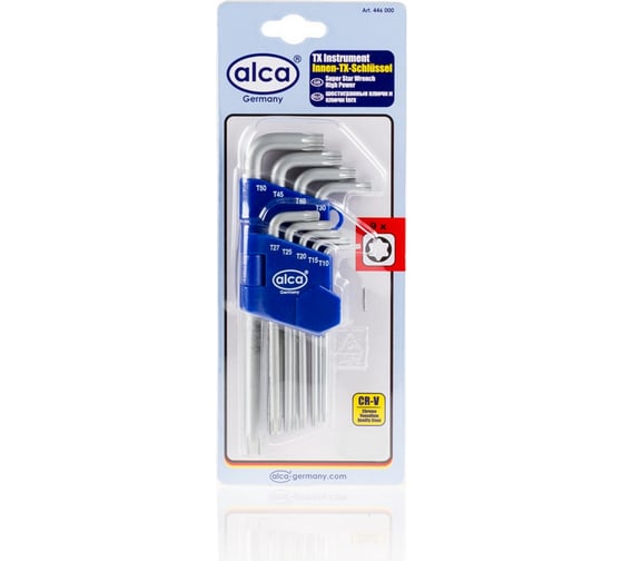 Набор ключей Alca Torx 9 шт, на держателе в блистере  446000 1