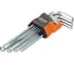 Ключи шестигранные длинные FASTER TOOLS с шаровидной головкой (9 штук) 1,5 - 10 мм FT311-04 1