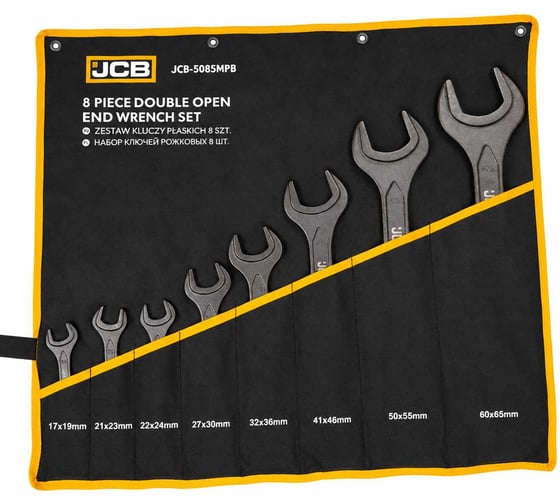 Набор рожковых ключей JCB 8шт. JCB-5085MPB(66695)