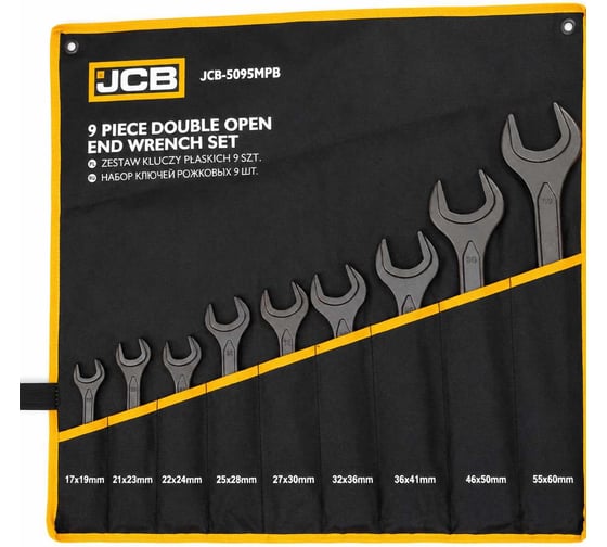Набор рожковых ключей JCB 9шт. JCB-5095MPB(66696)