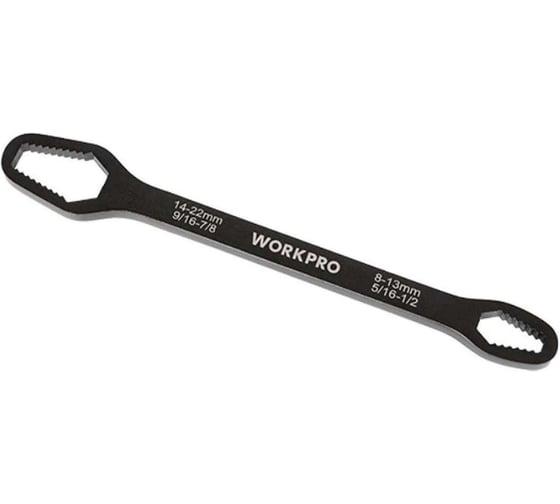 Ключ универсальный закрытый двухсторонний WORKPRO PRO CR-V (размеры 8-13мм, 14-22мм), WP273342