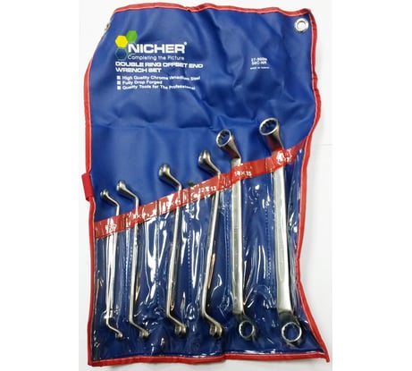Набор накидных ключей NICHER 75 градусов 6шт 27-900M-S6C-NR